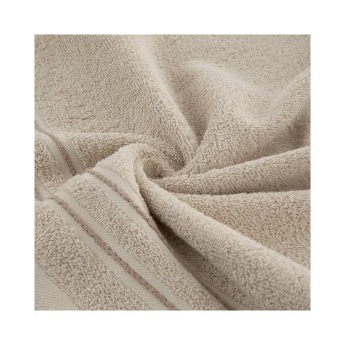 Emina pamut törölköző díszcsíkkal Bézs 50x90 cm