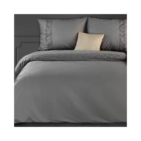   Lana1 pamut ágyneműhuzat Acélszürke 160x200 cm - 70x80 cm 2db