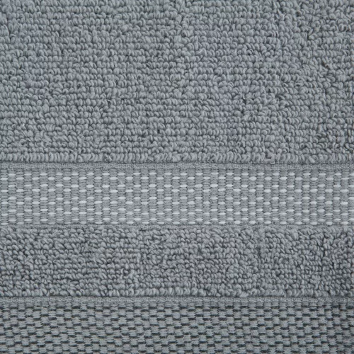 Riki csíkos pamut törölköző Acélszürke 50x90 cm