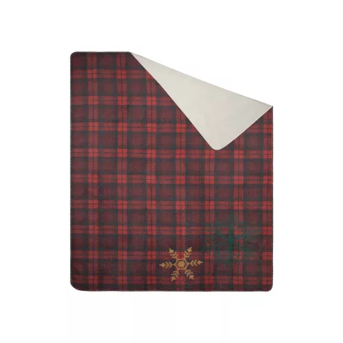 Cherry kockás karácsonyi takaró Piros 200x220 cm