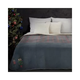   Peter karácsonyi pamut-akril takaró Sötétkék/bordó 200x220 cm
