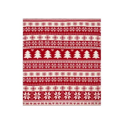 Iza akril karácsonyi takaró Piros 130x150 cm