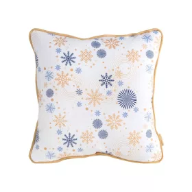   Carol01 hópelyhes karácsonyi bársony párnahuzat Fehér 45x45 cm