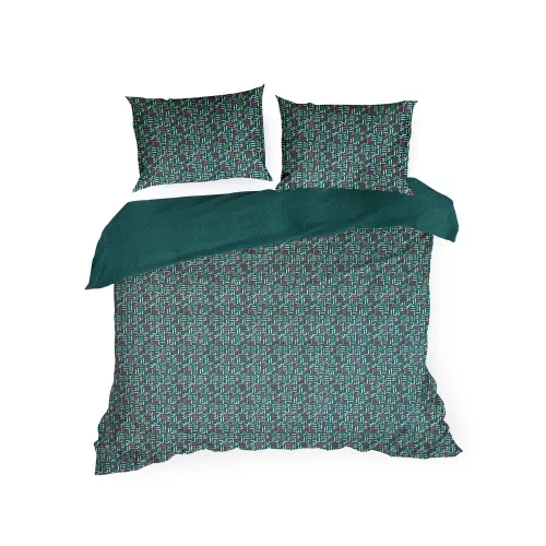 Esprit pamut ágyneműhuzat Palackzöld 200x220 cm - 70x80 cm 2db