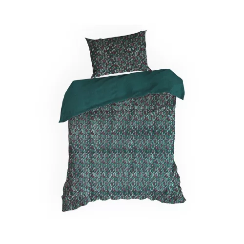 Esprit pamut ágyneműhuzat Palackzöld 200x220 cm - 70x80 cm 2db