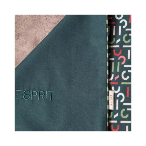 Esprit pamut ágyneműhuzat Palackzöld 200x220 cm - 70x80 cm 2db