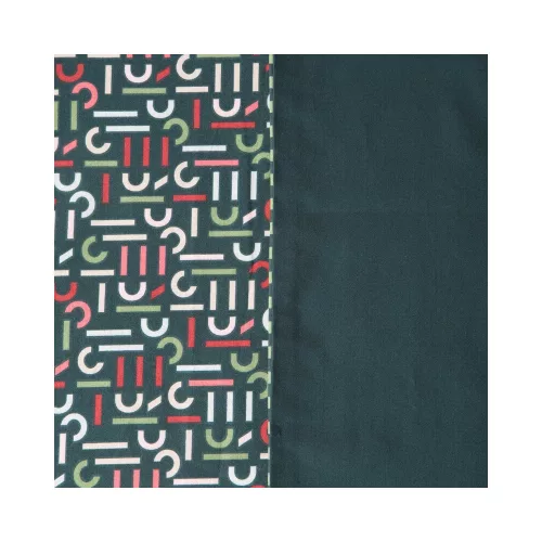 Esprit pamut ágyneműhuzat Palackzöld 200x220 cm - 70x80 cm 2db