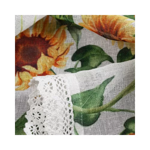 Helia napraforgó mintás függöny vitrázs Sárga 60x150 cm