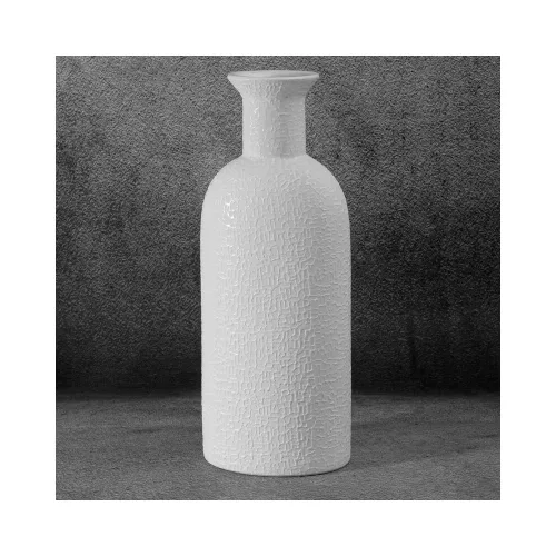 Riso3 kerámia váza Fehér 16x11x40 cm