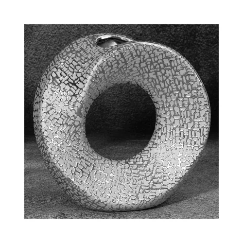 Riso4 kerámia váza Ezüst 23x9x22 cm