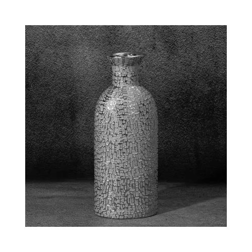 Riso4 kerámia váza Ezüst 12x8x30 cm