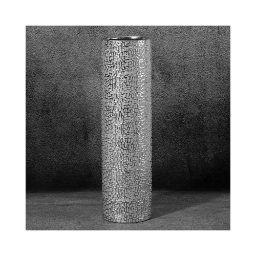 Riso4 kerámia váza Ezüst 13x13x50 cm
