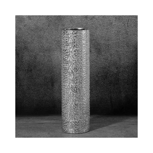 Riso4 kerámia váza Ezüst 11x11x40 cm