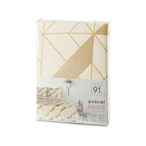Aggie mikroszálas ágyneműhuzat arany 140x200 cm - 70x80 cm 1db