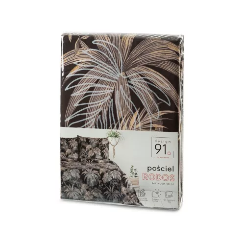 Rodos mikroszálas ágyneműhuzat Sötétbarna 140x200 cm - 70x80 cm 1db