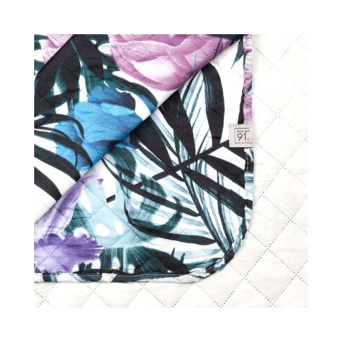 Malibu mikroszálas ágytakaró Fehér/lila 200x220 cm