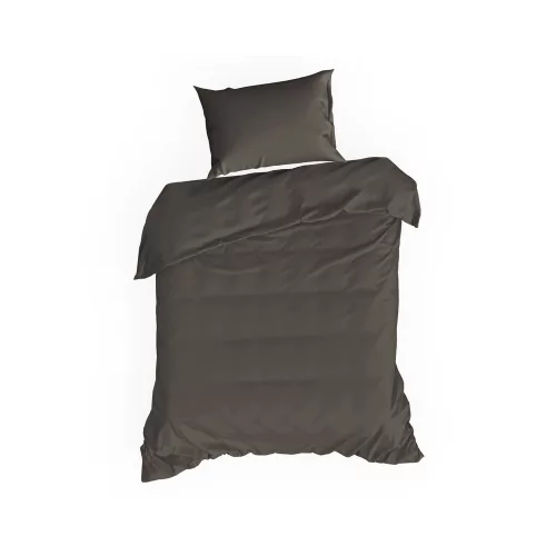 Nova3 pamut-szatén ágyneműhuzat Sötétbarna 140x200 cm - 70x80 cm 1db