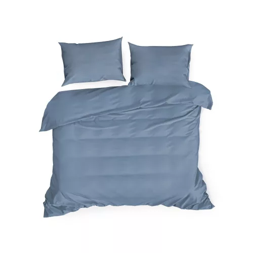 Nova3 pamut-szatén ágyneműhuzat Kék 180x200 cm - 70x80 cm 2db
