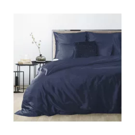   Dina egyszínű pamut-szatén ágyneműhuzat Gránátkék 160x200 cm - 70x80 cm 2db