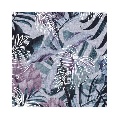 Malibu mintás dekor függöny Fehér/lila 140x250 cm
