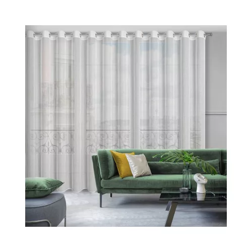 Lena mintás dekor függöny Fehér 350x250 cm
