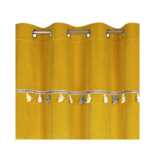 Kids mintás gyermek függöny Mustársárga 140x250 cm