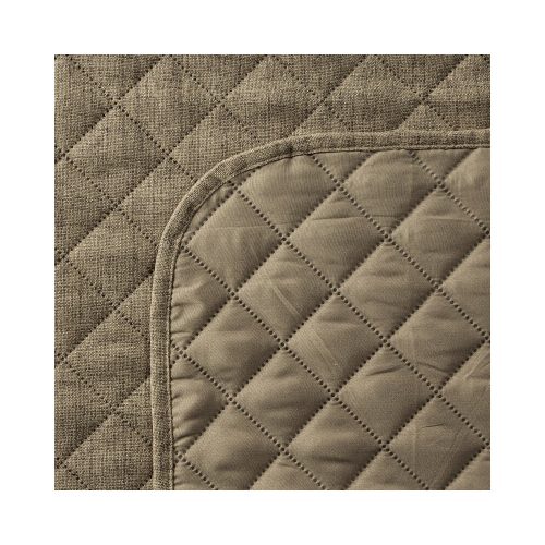 Len1 vászon szerkezetű préselt mintás ágytakaró Sötét bézs 170x210 cm