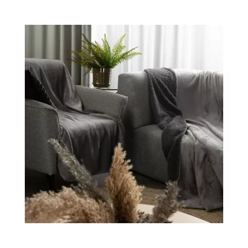 Tedy karosszék takaró Acélszürke 70x160 cm