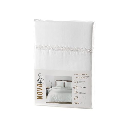 Linda csipkével díszített ágyneműhuzat Fehér 160x200 cm - 70x80 cm 2db