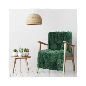   Tifany szőrme hatású karosszék takaró Sötétzöld 70x160 cm