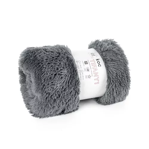 Tifany szőrme hatású karosszék takaró Szürke 70x160 cm