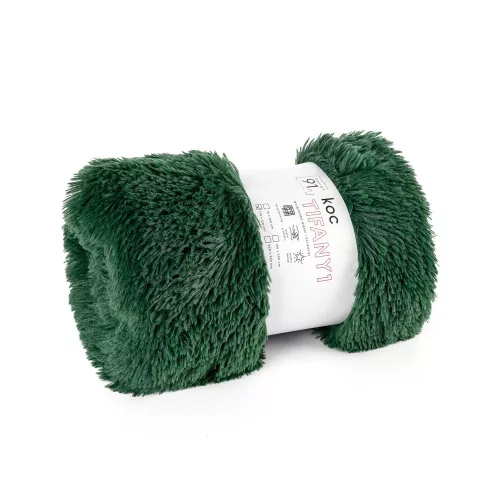 Tifany szőrme hatású takaró Sötétzöld 170x210 cm