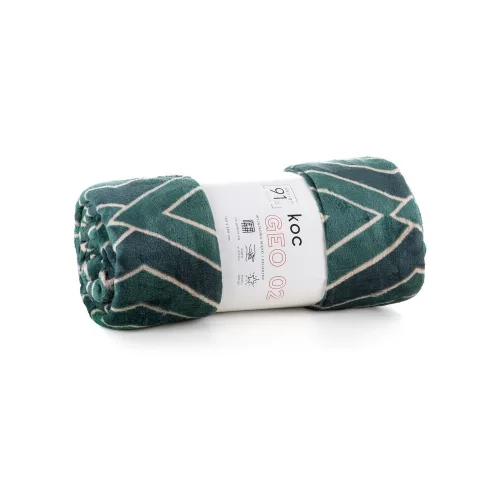 Geo plüss takaró Zöld 150x200 cm