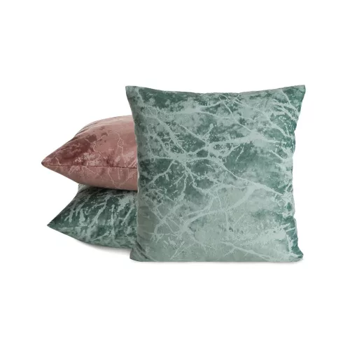 Márvány mintás bársony párnahuzat Zöld 45x45 cm