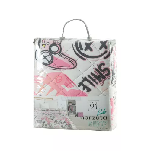 Gamer ágytakaró gyerekeknek Fehér 170x210 cm