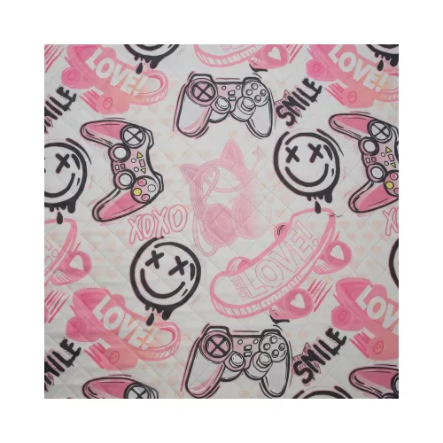 Gamer ágytakaró gyerekeknek Fehér 170x210 cm