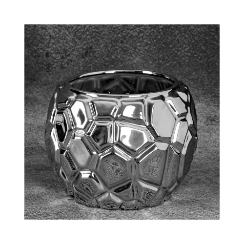 Reni kerámia kaspó Ezüst 19x19x14 cm