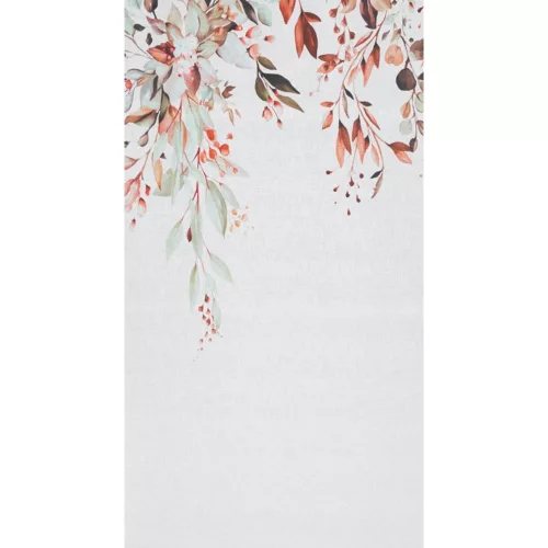 Meg 2db-os virág mintás etamin függöny szett Fehér 140x260 cm