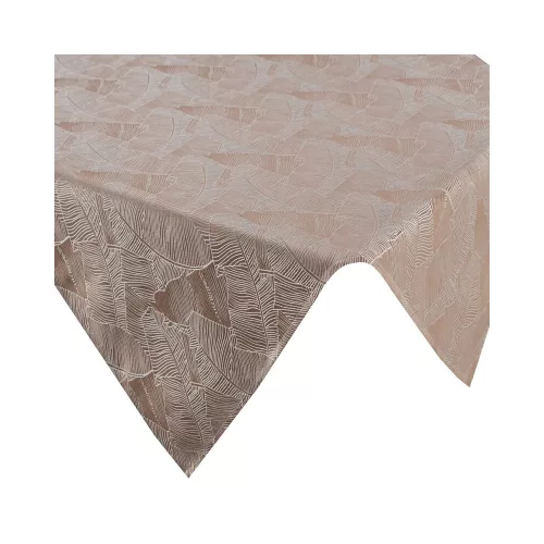 Isla banánlevél mintás jacquard asztalterítő Sötét bézs 85x85 cm