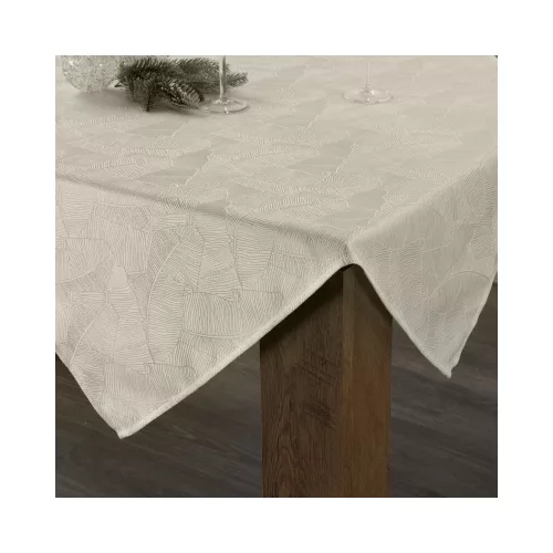 Isla banánlevél mintás jacquard asztalterítő Krémszín 85x85 cm
