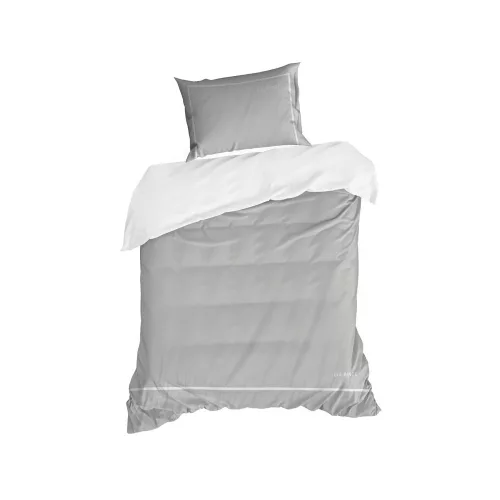 Eva09c Eva Minge mako-szatén ágyneműhuzat hímzett logóval Szürke 160x200 cm - 70x80 cm 2db