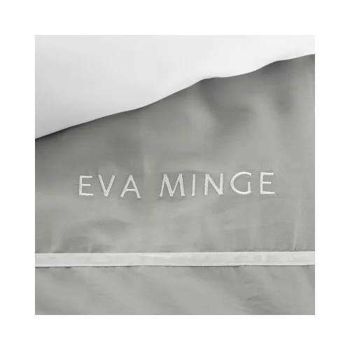 Eva09c Eva Minge mako-szatén ágyneműhuzat hímzett logóval Szürke 160x200 cm - 70x80 cm 2db
