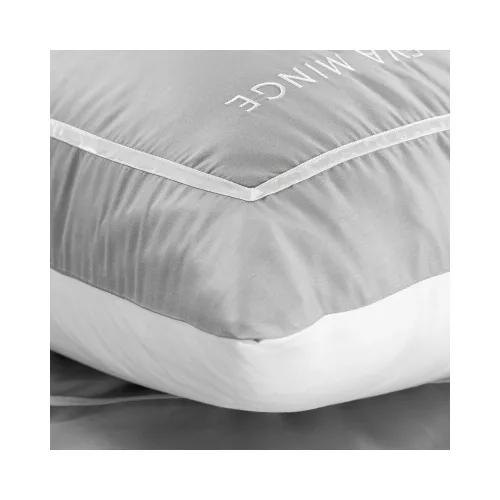 Eva09c Eva Minge mako-szatén ágyneműhuzat hímzett logóval Szürke 160x200 cm - 70x80 cm 2db