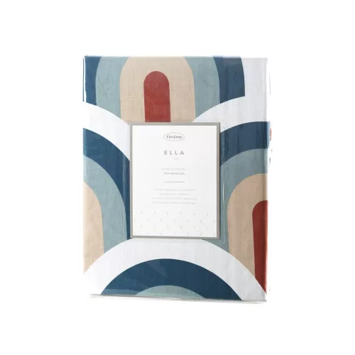 Ella08 pamut ágyneműhuzat Kék 220x200 cm - 70x80 cm 2db