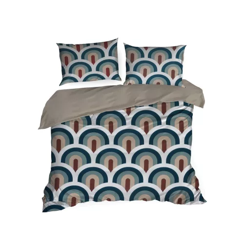 Ella08 pamut ágyneműhuzat Kék 220x200 cm - 70x80 cm 2db