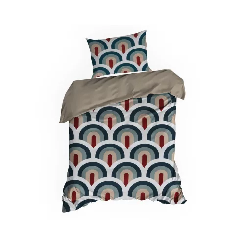 Ella08 pamut ágyneműhuzat Kék 220x200 cm - 70x80 cm 2db