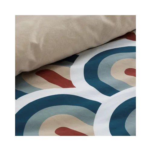 Ella08 pamut ágyneműhuzat Kék 220x200 cm - 70x80 cm 2db