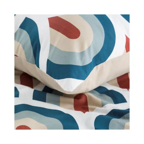 Ella08 pamut ágyneműhuzat Kék 220x200 cm - 70x80 cm 2db