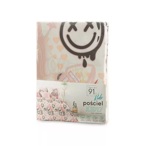 Gamer gyermek pamut ágyneműhuzat Fehér/rózsaszín 160x200 cm - 70x80 cm 2db