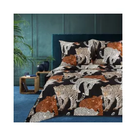   Diva16 pamut-szatén ágyneműhuzat Fekete 220x200 cm - 70x80 cm 2db